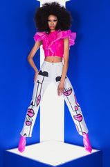 APHRODITE SLEEVELESS MESH BLOUSE