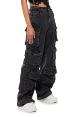 GIVE IT TO ME DENIM CARGO PANT