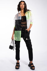 ALEXA MESH SQUARE NECK SLEEVELESS BODYSUIT