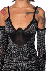I BRING THE PARTY MESH MAXI DRESS