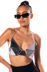 I'D BE JEALOUS TOO METAL BRA TOP