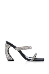 IN MY MIND RHINESTONE SANDAL IN BLACK