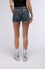 KEKE HIGH WAISTED DENIM SHORTS