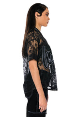 LAVISH FLORAL LACE JERSEY