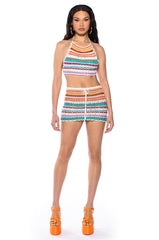 LET'S TAKE A TRIP HALTER TOP