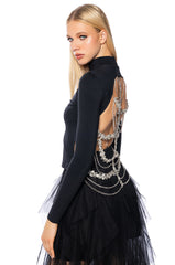 LEXI EMBELLISHED EXPOSED BACK TOP