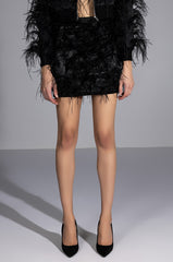 AKIRA 20TH ANNIVERSARY FEATHER MINI SKIRT