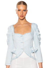 MAKE IT BLUE DENIM SHIRT JACKET