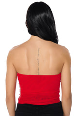 MATERIAL GIRL RHINESTONE EMBELLISHED TUBE TOP