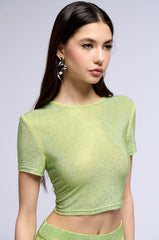 MAXIMUM SHIMMER RHINESTONE TSHIRT