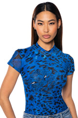 NATURE CALLING CHEETAH PRINT SHORT SLEEVE BODYSUIT