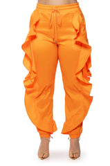 MELANIE RUFFLE DETAILED JOGGER