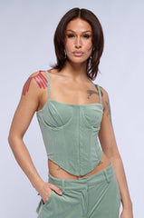 OLIVIA CROPPED CORSET TOP