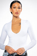 PAXTON NEW CLASSIC LONG SLEEVE DEEP V BODYSUIT