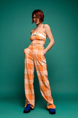 POPSICLE BRIGHT PLAID CROP TOP