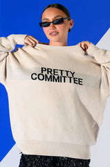 PRETTY COMMITTEE OVERSIZED SWEATER