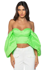 ATHENA PUFF SLEEVE CORSET BLOUSE