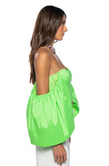 ATHENA PUFF SLEEVE CORSET BLOUSE