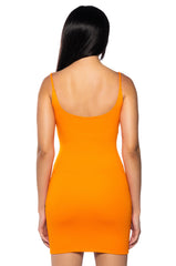 REYLA MINI BODYCON DRESS IN ORANGE