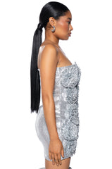 ROSETTA FLORAL SEQUIN MINI DRESS