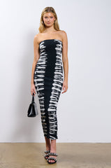 ROXANNE KNIT TIE DYE MIDI DRESS