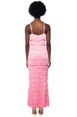 SAMBA STYLE FRINGE MAXI DRESS