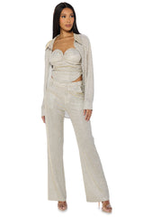 SHOW OFF SEASON EMBELLISHED BUTTON DOWN