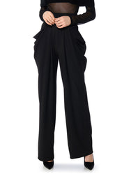 SLINKY HIGH WAIST WIDE LEG STRETCH TROUSER