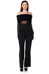 SLINKY HIGH WAIST WIDE LEG STRETCH TROUSER