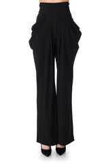 SLINKY HIGH WAIST WIDE LEG STRETCH TROUSER