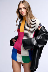 SO RETRO STRETCHY MINI DRESS