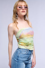 STILL A TEN MESH CORSET TOP