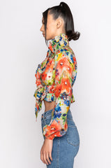 SWEPT AWAY BOW DETAIL BLOUSE