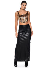 TREAT ME CHEETAH SATIN CORSET TANK TOP