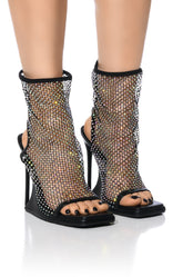 VALOA BLACK RHINESTONE SANDAL
