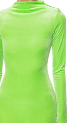 WALK MY WAY VELVET MIDI DRESS