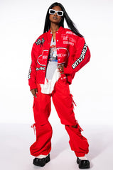 ZOOM ZOOM CORSETED FRINGE SWEATSHIRT