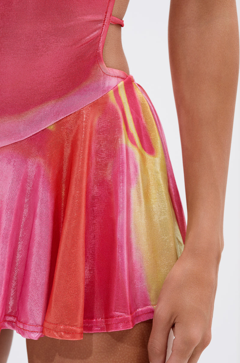 YOU WISH PRINTED MINI DRESS