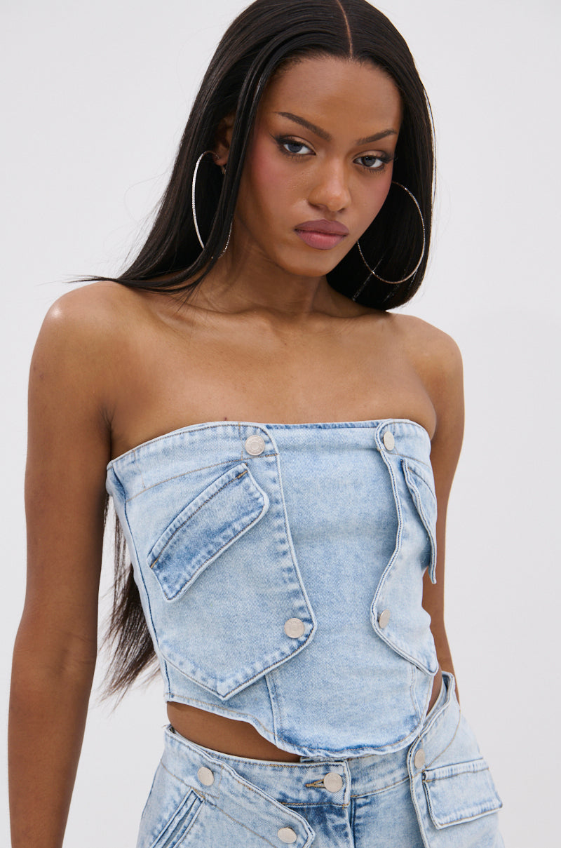 OLIVIA DENIM CORSET