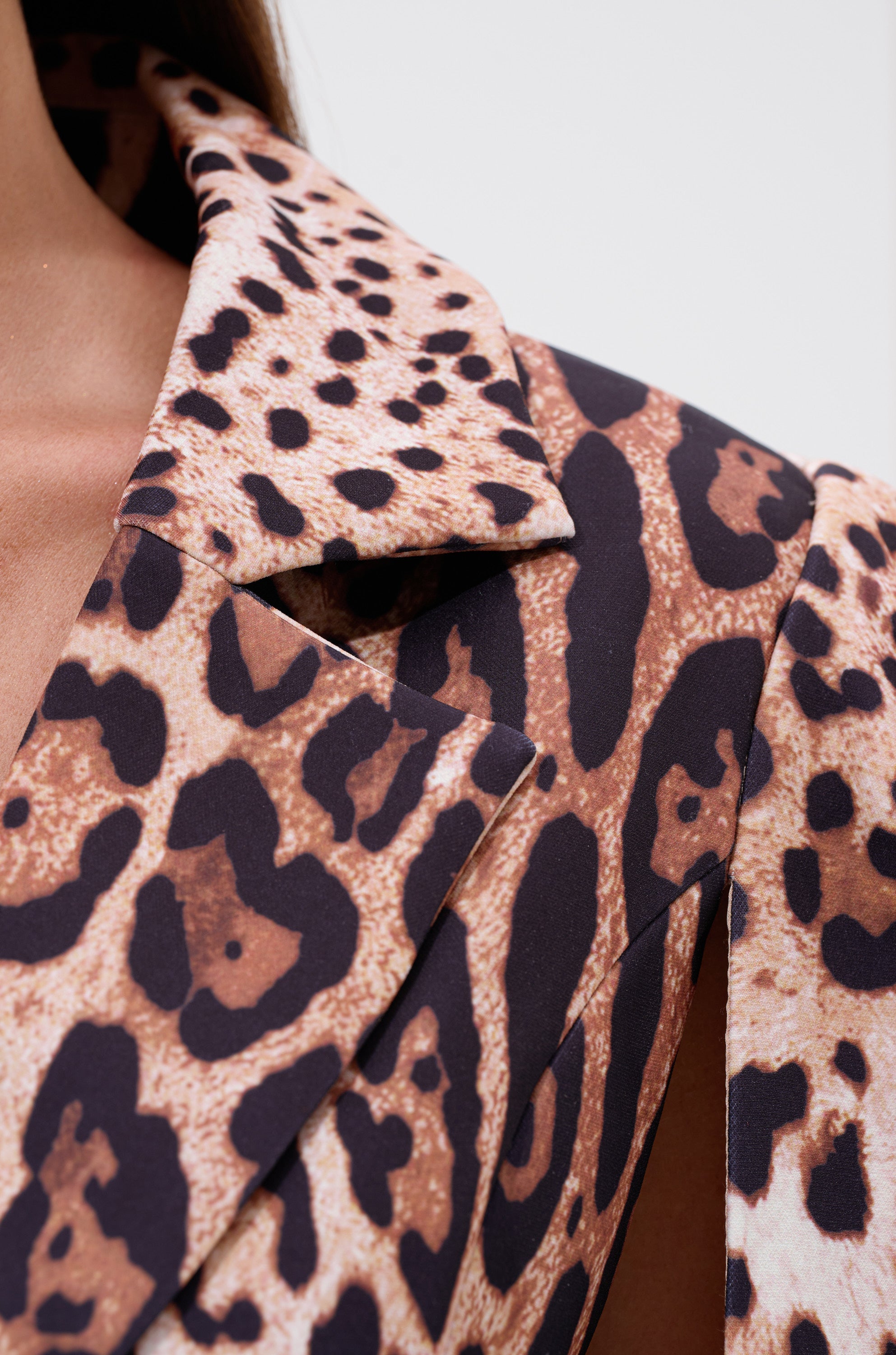 AMINAH LEOPARD PRINT BLAZER DRESS