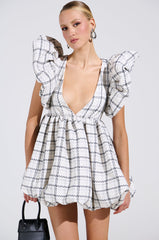 THAT GIRL TWEED MINI DRESS