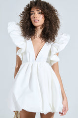 MAIN CHARACTER ENERGY MINI DRESS IN WHITE