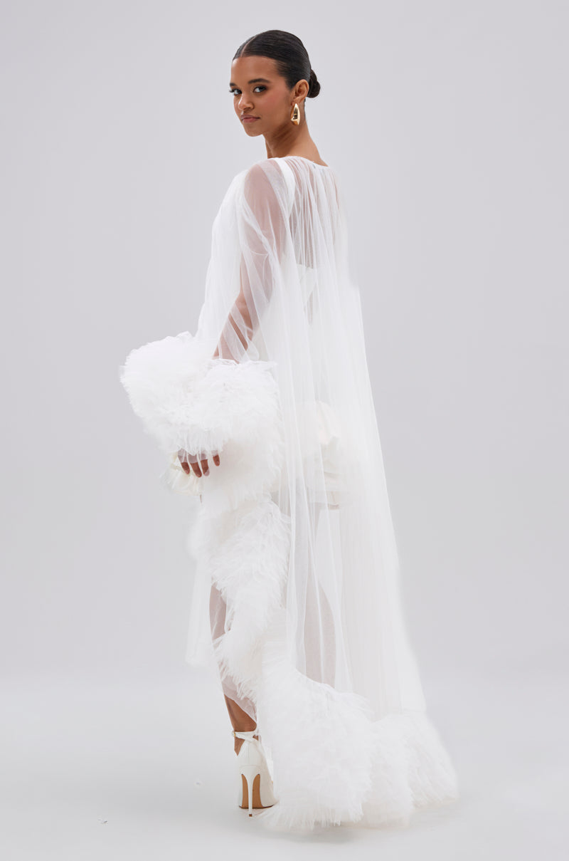 PIPER SOFT TULLE BLOUSE IN WHITE