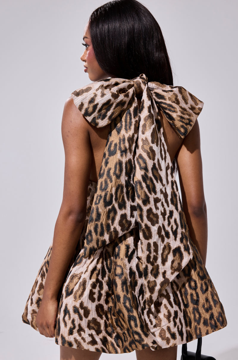 PRINT OF THE SEASON BUBBLE MINI DRESS