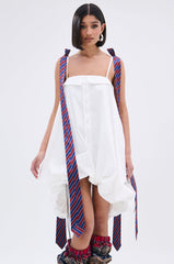 OFFICE SIREN POPLIN MINI DRESS