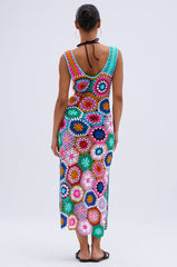 TAKE ME TO THE BEACH CROCHET MIDI DRESS