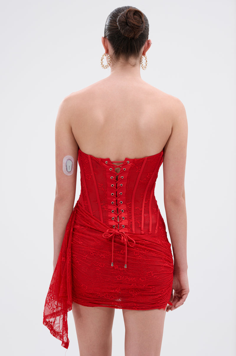 SABRINA LACE LAYERED MINI DRESS