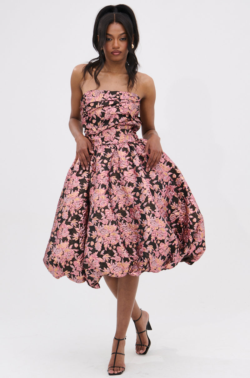 CHARLOTTE BROCADE MIDI DRESS