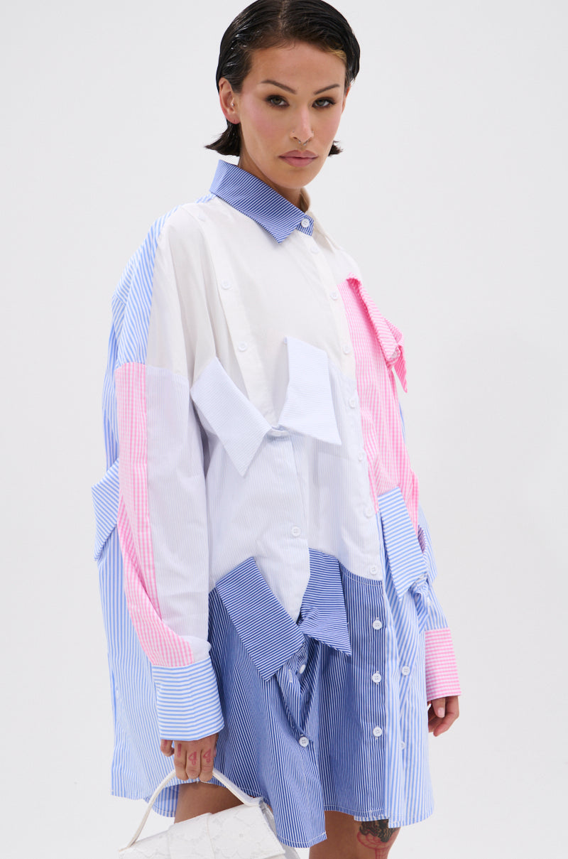 MY BOYFRIENDS SHIRT POPLIN MINI DRESS