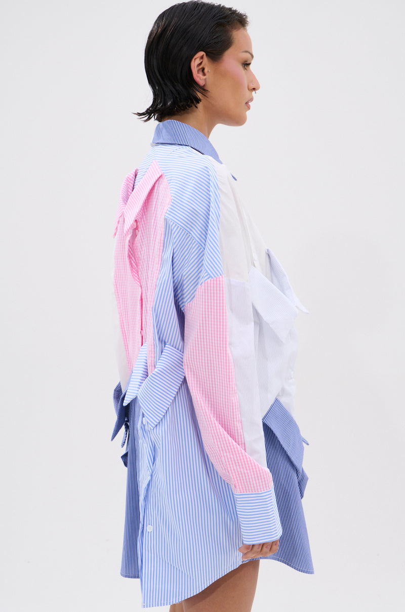 MY BOYFRIENDS SHIRT POPLIN MINI DRESS